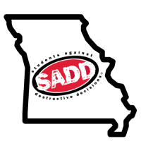 SADD Logo - Transparent Black Missouri Outline